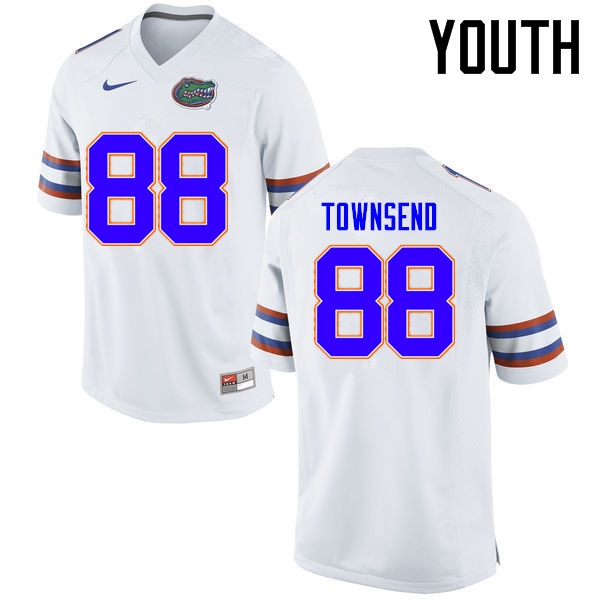 Youth Florida Gators #88 Tommy Townsend College Football Jerseys Sale-White - Click Image to Close